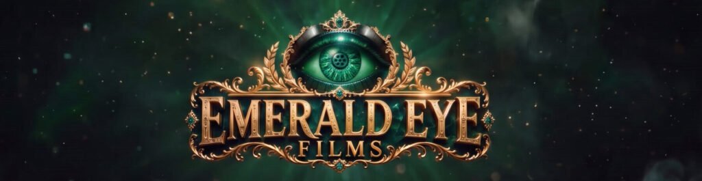 Emerald Eye Films logo with film reels
